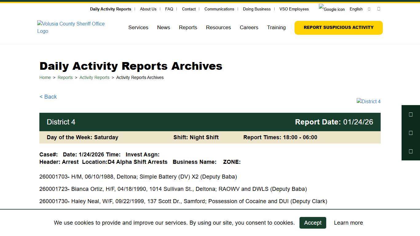 Daily Activity Reports Archives VSO